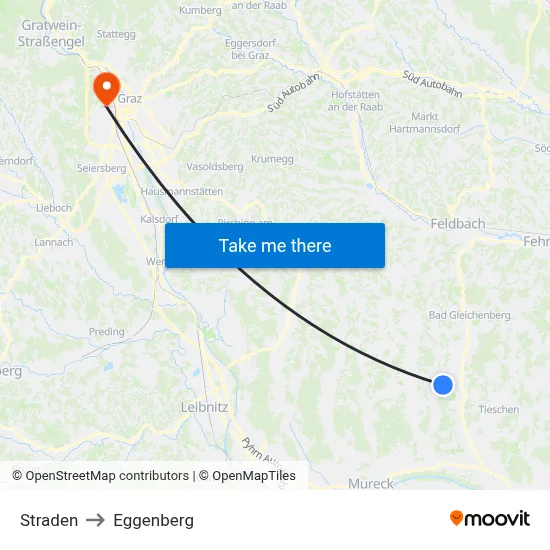 Straden to Eggenberg map