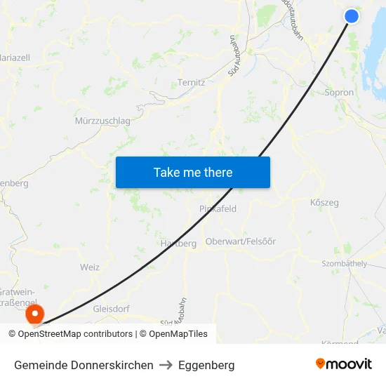 Gemeinde Donnerskirchen to Eggenberg map