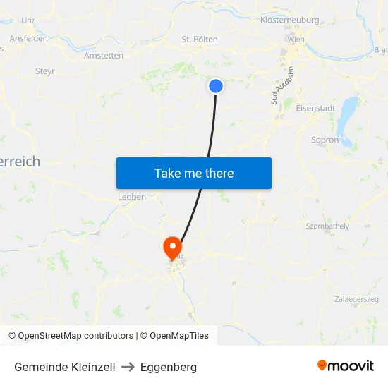 Gemeinde Kleinzell to Eggenberg map