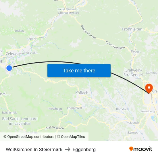 Weißkirchen In Steiermark to Eggenberg map