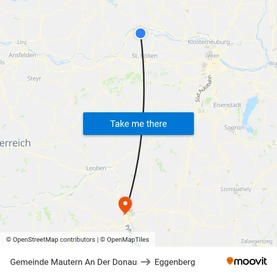 Gemeinde Mautern An Der Donau to Eggenberg map