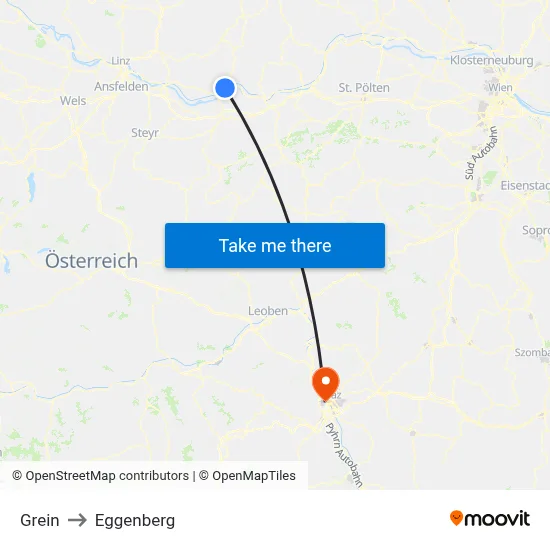 Grein to Eggenberg map