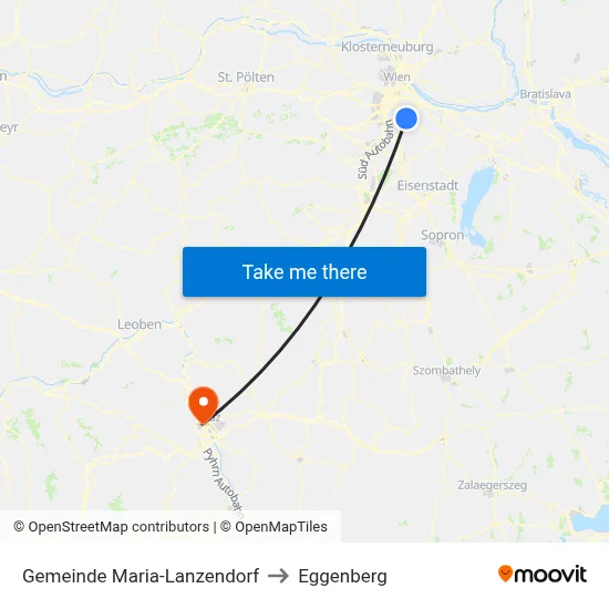 Gemeinde Maria-Lanzendorf to Eggenberg map