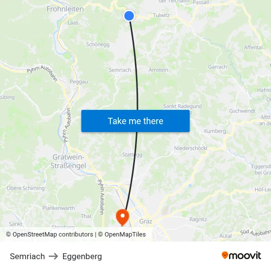 Semriach to Eggenberg map