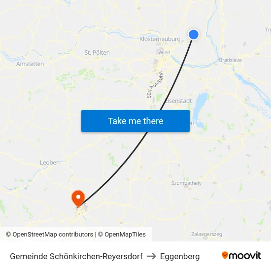 Gemeinde Schönkirchen-Reyersdorf to Eggenberg map