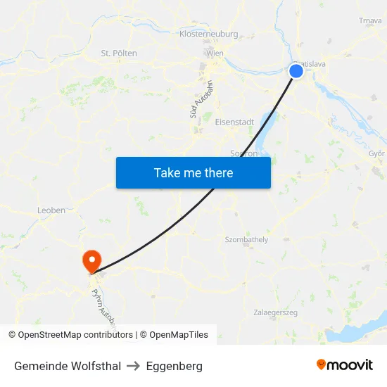 Gemeinde Wolfsthal to Eggenberg map