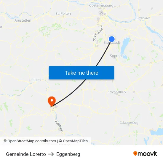 Gemeinde Loretto to Eggenberg map