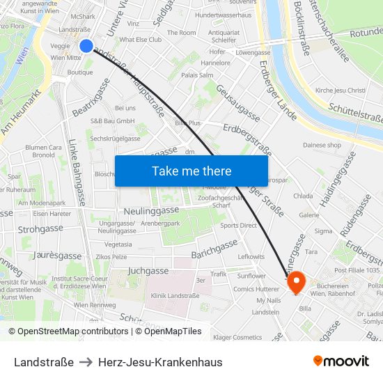 Landstraße to Herz-Jesu-Krankenhaus map