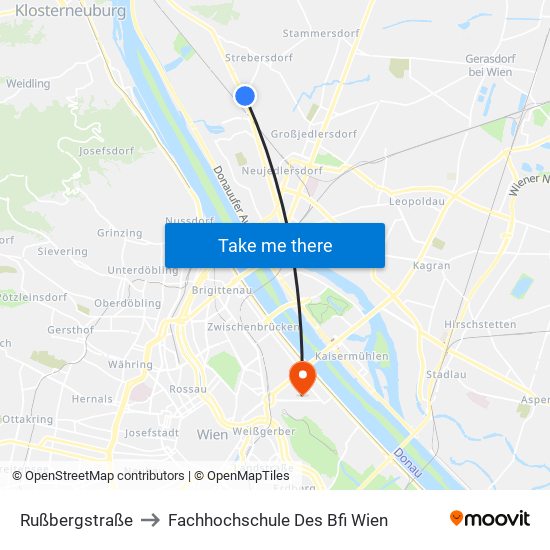 Rußbergstraße to Fachhochschule Des Bfi Wien map