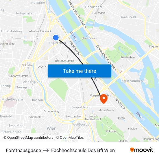 Forsthausgasse to Fachhochschule Des Bfi Wien map