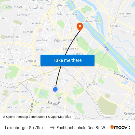 Laxenburger Str./Raxstr. to Fachhochschule Des Bfi Wien map