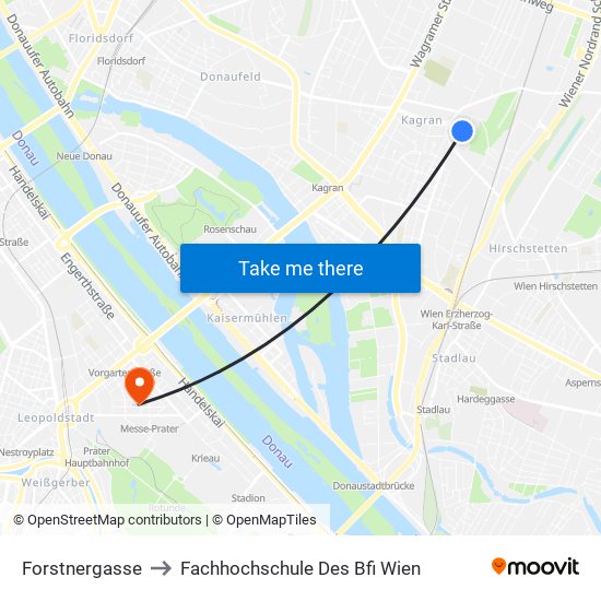 Forstnergasse to Fachhochschule Des Bfi Wien map