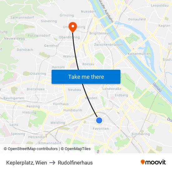 Keplerplatz, Wien to Rudolfinerhaus map