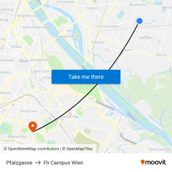Pfalzgasse to Fh Campus Wien map