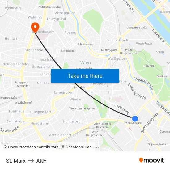 St. Marx to AKH map