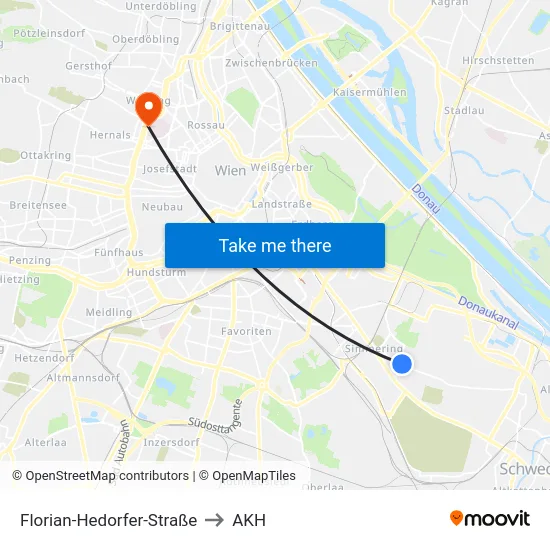 Florian-Hedorfer-Straße to AKH map
