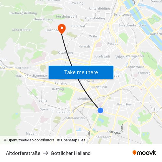Altdorferstraße to Göttlicher Heiland map