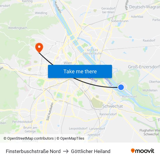 Finsterbuschstraße Nord to Göttlicher Heiland map
