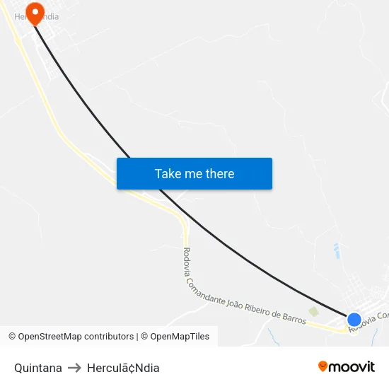 Quintana to Herculã¢Ndia map