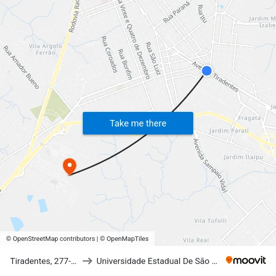 Tiradentes, 277-355 to Universidade Estadual De São Paulo map