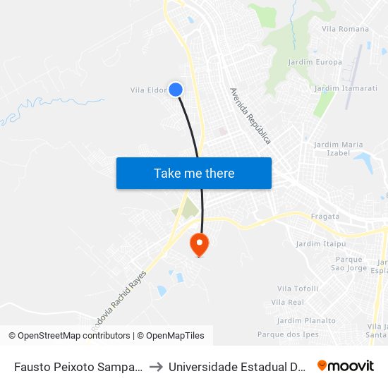 Fausto Peixoto Sampaio, 60-114 to Universidade Estadual De São Paulo map