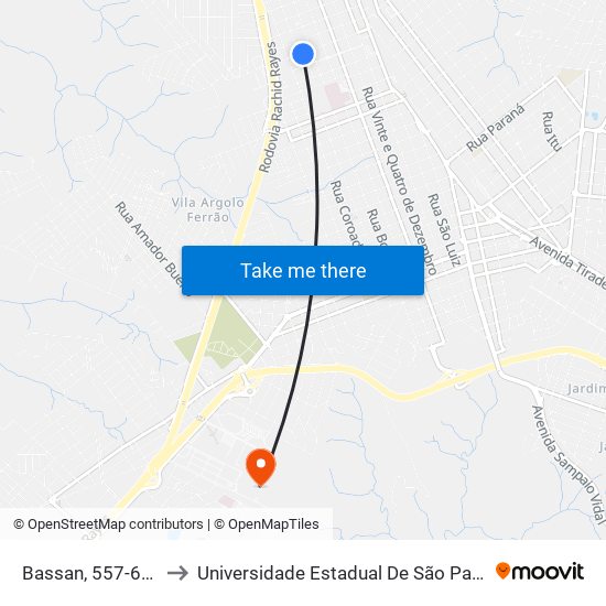 Bassan, 557-603 to Universidade Estadual De São Paulo map