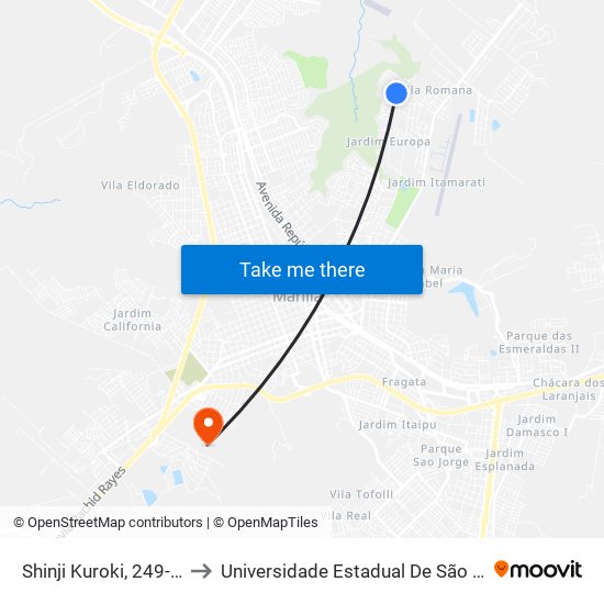 Shinji Kuroki, 249-271 to Universidade Estadual De São Paulo map