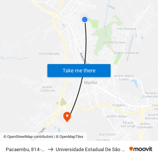 Pacaembu, 814-830 to Universidade Estadual De São Paulo map