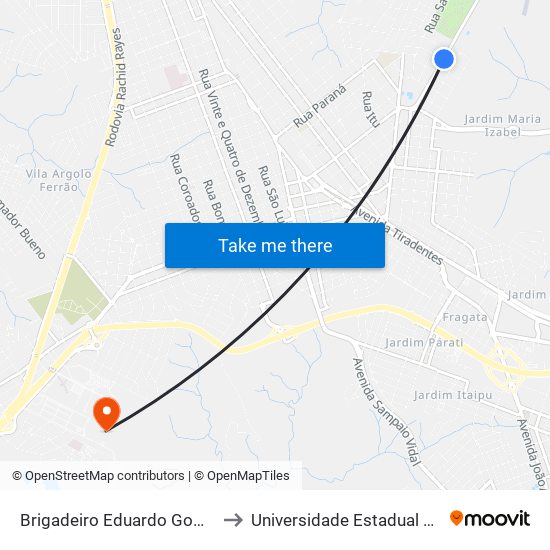 Brigadeiro Eduardo Gomes, 624-686 to Universidade Estadual De São Paulo map