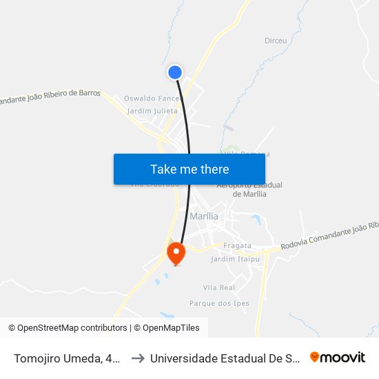 Tomojiro Umeda, 446-528 to Universidade Estadual De São Paulo map