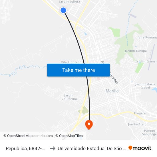 República, 6842-7030 to Universidade Estadual De São Paulo map