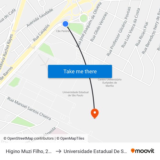 Higino Muzi Filho, 287-291 to Universidade Estadual De São Paulo map