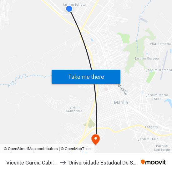 Vicente García Cabrera, 11 to Universidade Estadual De São Paulo map