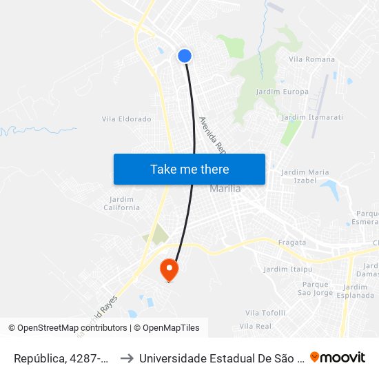 República, 4287-4411 to Universidade Estadual De São Paulo map