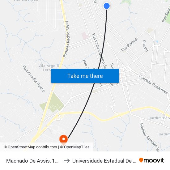 Machado De Assis, 1119-1137 to Universidade Estadual De São Paulo map