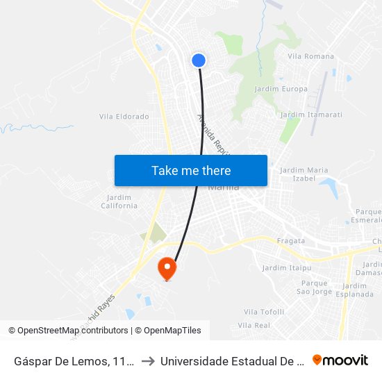 Gáspar De Lemos, 1161-1233 to Universidade Estadual De São Paulo map