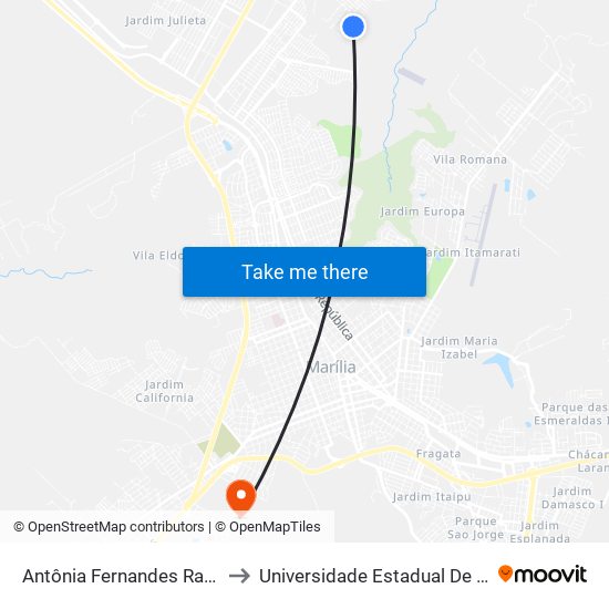 Antônia Fernandes Ramos, 217 to Universidade Estadual De São Paulo map