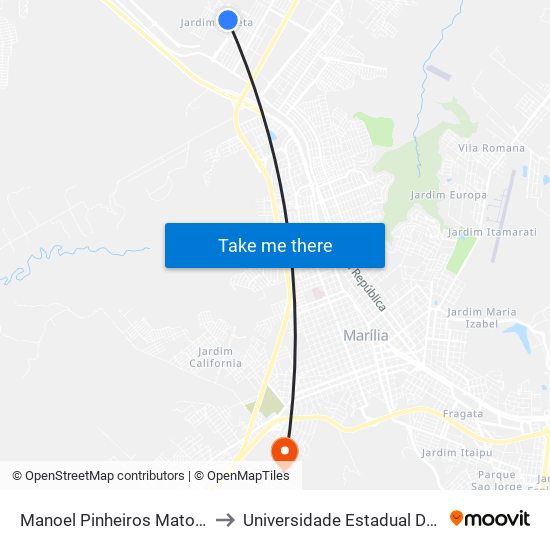 Manoel Pinheiros Matos, 739-801 to Universidade Estadual De São Paulo map