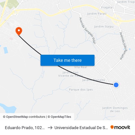 Eduardo Prado, 1024-1072 to Universidade Estadual De São Paulo map