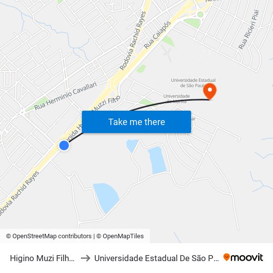 Higino Muzi Filho, 2 to Universidade Estadual De São Paulo map