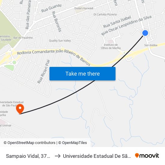 Sampaio Vidal, 373-419 to Universidade Estadual De São Paulo map