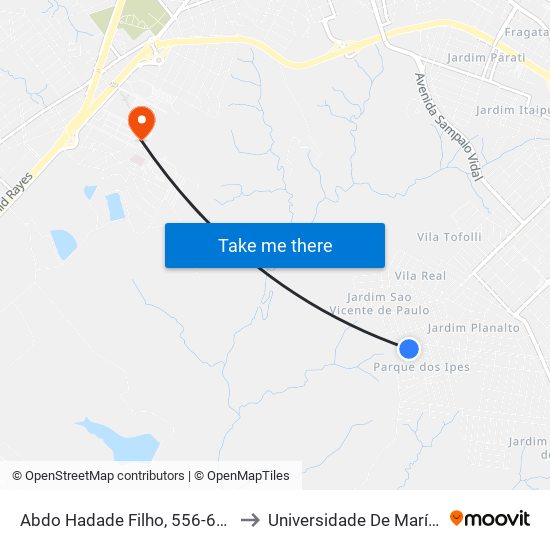 Abdo Hadade Filho, 556-608 to Universidade De Marília map