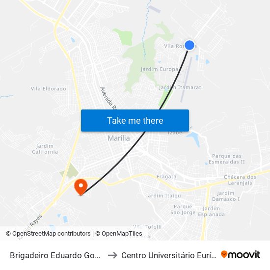 Brigadeiro Eduardo Gomes, 3268-3428 to Centro Universitário Eurípides De Marília map