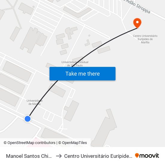 Manoel Santos Chieira, 2-86 to Centro Universitário Eurípides De Marília map