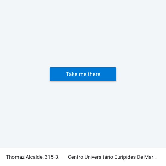 Thomaz Alcalde, 315-375 to Centro Universitário Eurípides De Marília map