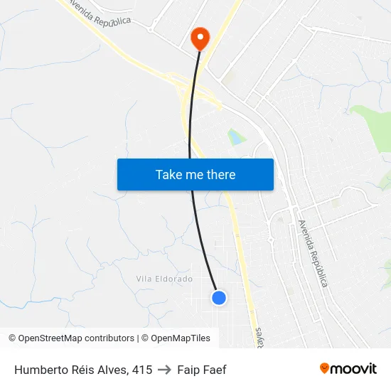 Humberto Réis Alves, 415 to Faip Faef map