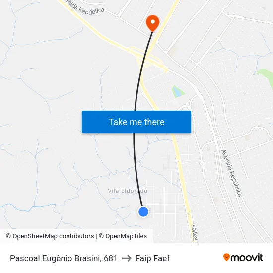 Pascoal Eugênio Brasini, 681 to Faip Faef map