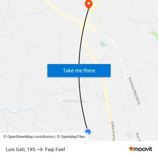 Luís Gati, 195 to Faip Faef map