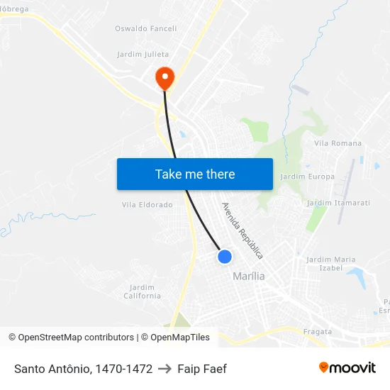 Santo Antônio, 1470-1472 to Faip Faef map