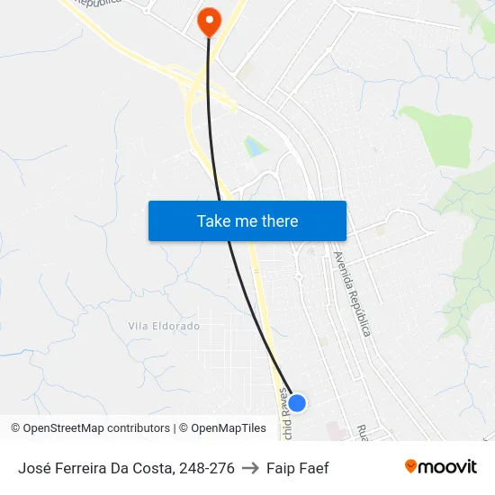 José Ferreira Da Costa, 248-276 to Faip Faef map